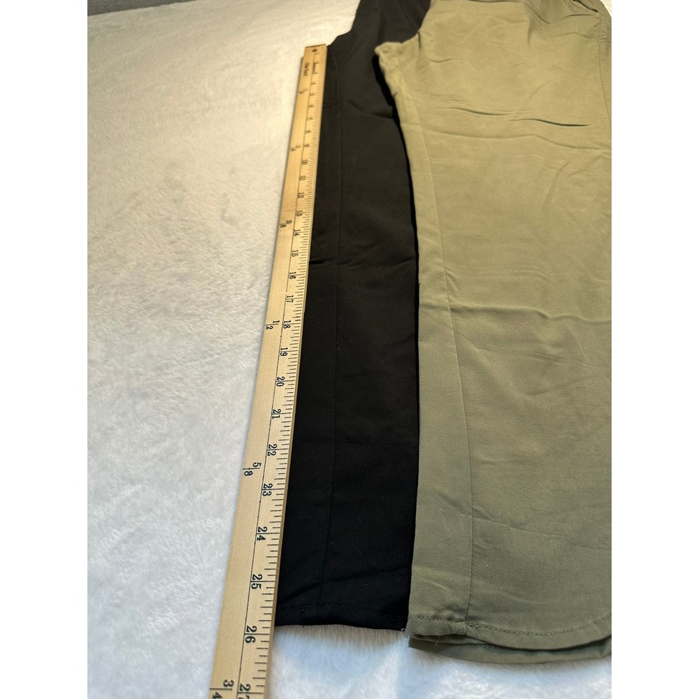 Marine Layer Allison Pant Large Black Olive Very Good Bundle 2 Modal Stretch - Picture 2 of 10